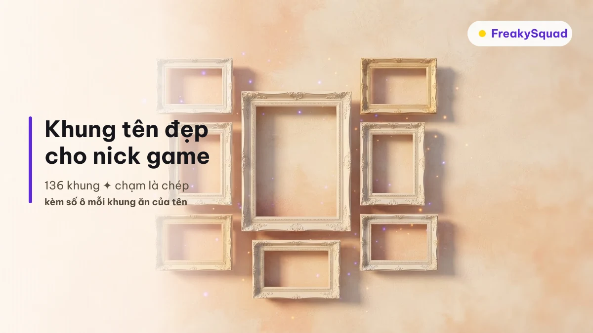 Kí tự khung tên đẹp ꧁༺༻꧂ dùng để trang trí nick game