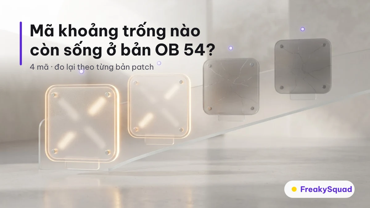 Mã kí tự khoảng trống nào còn dùng được trong Free Fire ở bản OB 54