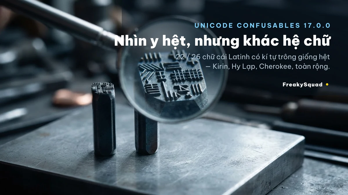 Kí tự nhìn y hệt chữ Latinh làm tên Free Fire hiển thị sai