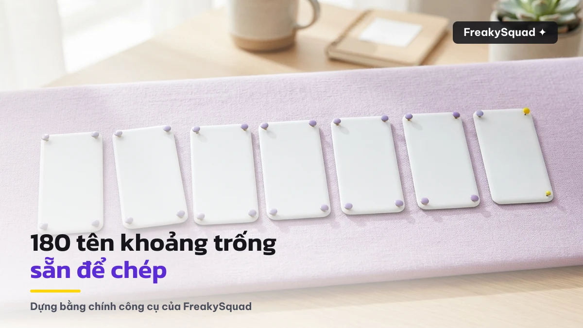 180 tên khoảng trống Free Fire mẫu, chép một chạm